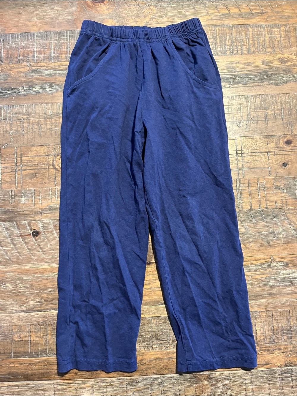 Kids Navy knit pants with Side Pockets